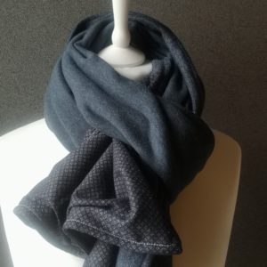 Echarpe doublée bleu jeans